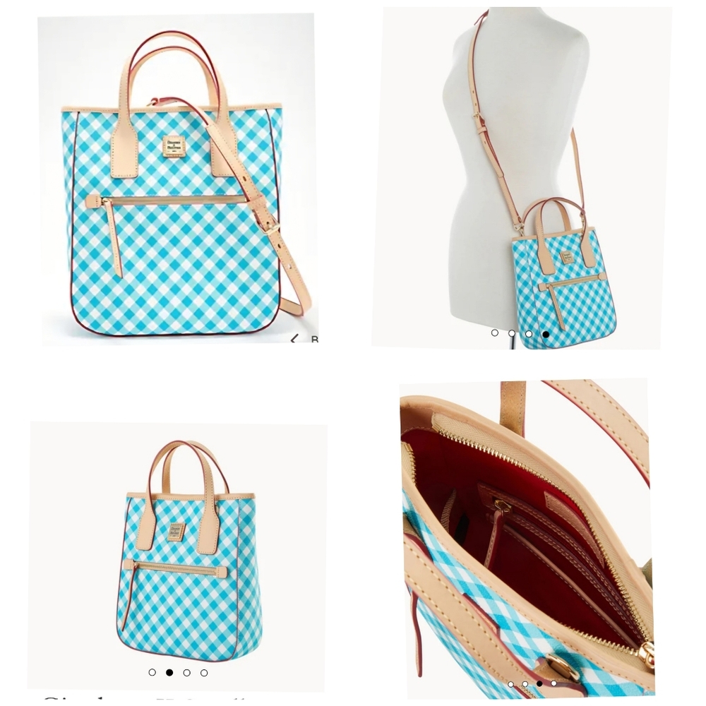 NWT Dooney & Bourke Gingham Small Handle Tote - Picture 8 of 8